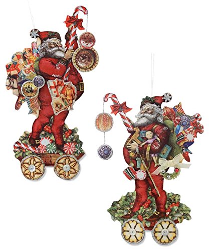 Bethany Lowe Scrapbook Santa Ornament