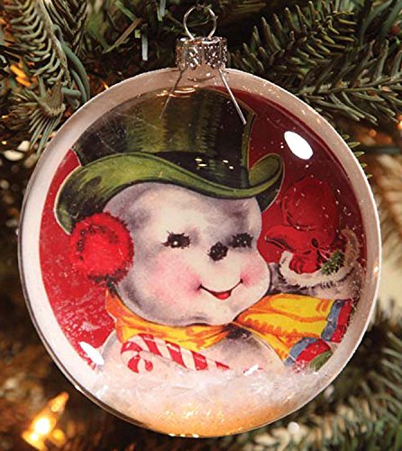 Bethany Lowe Retro Snowman X-Large Glass Ornament