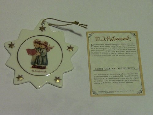 M.I. Hummel Porcelain Star Shaped Christmas Tree Ornament #B551 Angel Duet