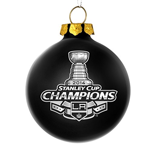 Los Angeles Kings NHL Hockey 2014 Stanley Cup Champions Black Ball Christmas Ornament