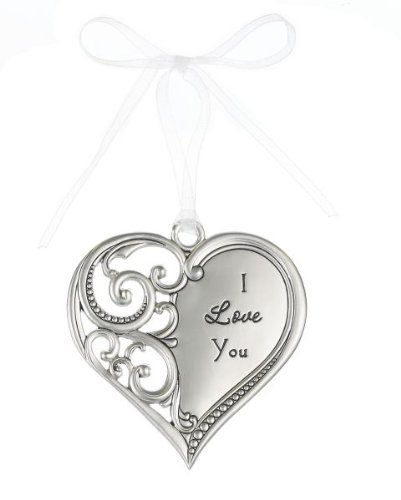 “I Love You” Always In My Heart Filigree Ornament
