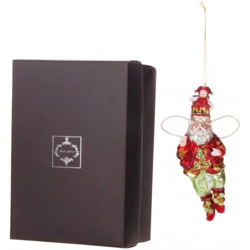 Mark Roberts Blown Glass Christmas Present Fairy Ornament – Beautifully Gift Boxed – Comes Packaged with a Tropical Magnet