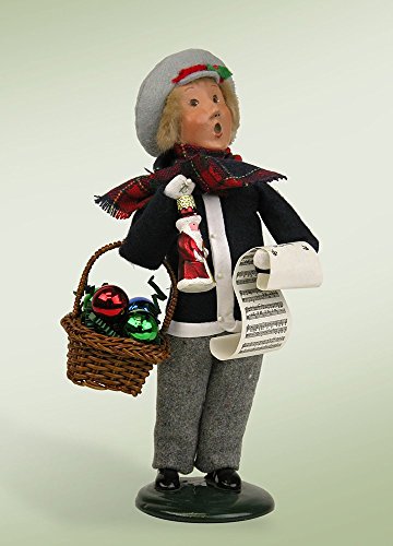 9.75″ Festive Seasons Market Family Boy Selling Glass Ornaments Christmas Figure