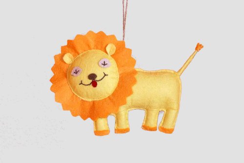 Sage & Co Lion Felt Christmas Ornament