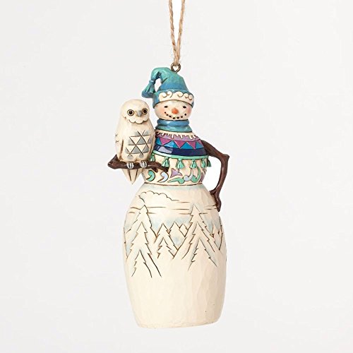 Heartwood Creek Snowman with Owl Hanging Ornament