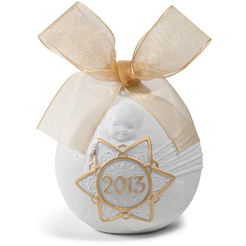 Lladro 2013 Christmas Ball Ornament Gold (Re-Deco)