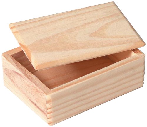 Darice 9149-16 Wood Box with Lid, 3-1/2-Inch