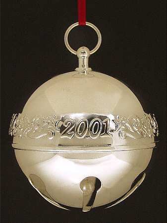 Wallace 2001 Annual Silverplated Christmas Sleigh Bell for Lands End