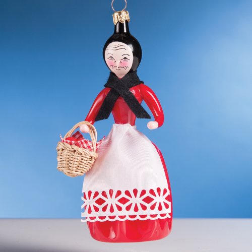 De Carlini Snow White Witch Italian Mouthblown Glass Christmas Ornament