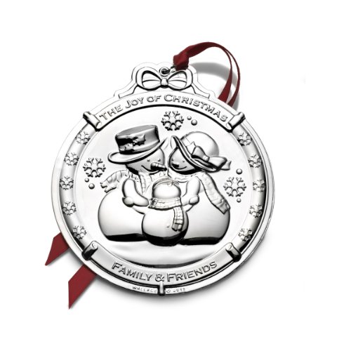 Wallace 2013 2nd Edition Silver-Plated Snowman Ornament