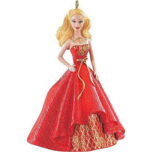 Holiday Barbie Caucasian 2nd in Series 2014 Carlton Heirloom Ornament