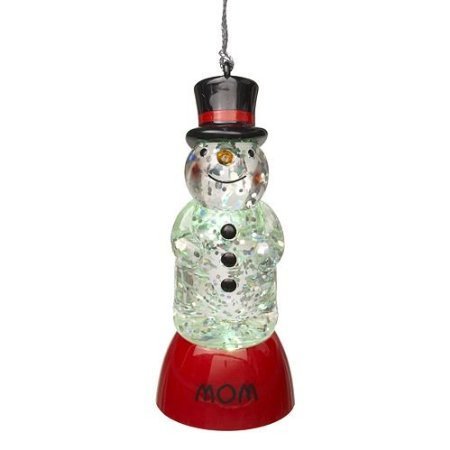 St. Nicholas Square Lighted Mom Snowman Ornament