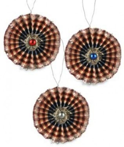 Bethany Lowe American Rosette Ornaments Set of 3 VS1308