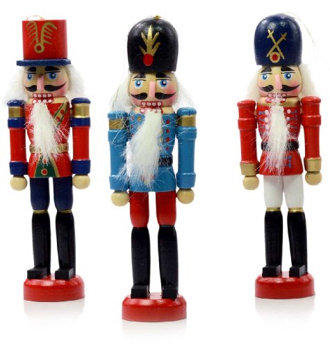 Kurt Adler Wooden Nutcracker Ornament Set