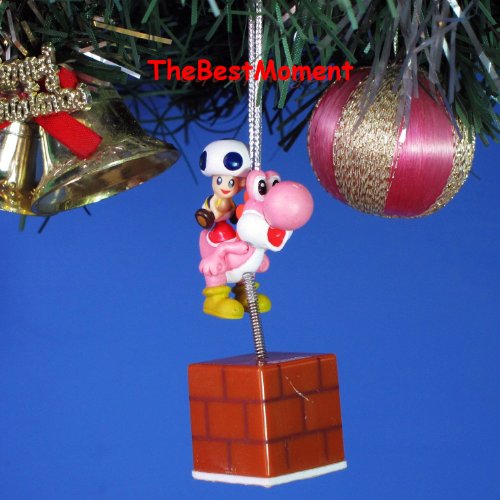 Decoration *R46 Ornament Xmas Tree Home Decor SUPER MARIO BROS TOAD FLYING YOSHI Cartoon Model (Original from TheBestMoment @ Amazon)