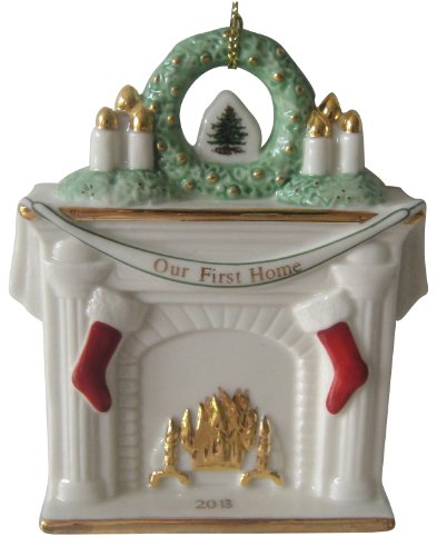 Spode Christmas Tree Our First Home Fireplace Ornament ~ Dated 2013