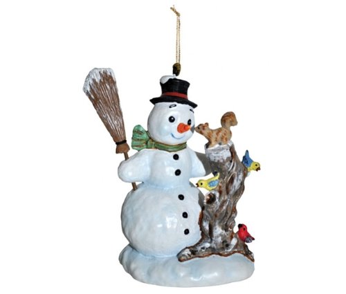 3.5″ Snowfall Valley Curious Friend Snowman with Birds Christmas Ornament