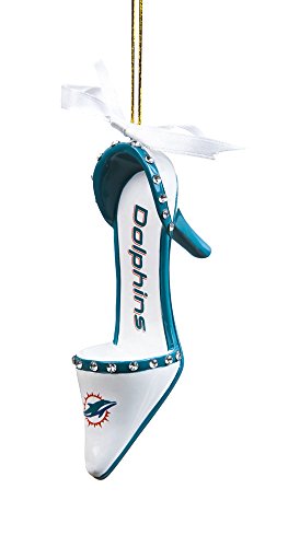 Miami Dolphins Official NFL 3 inch x 1.5 inch Team Shoe Ornament