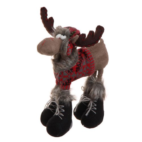 RAZ Imports – 12.5″ Moose Christmas Display Piece