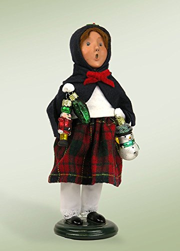 9.5″ Festive Seasons Market Family Girl Selling Glass Ornaments Christmas Figure