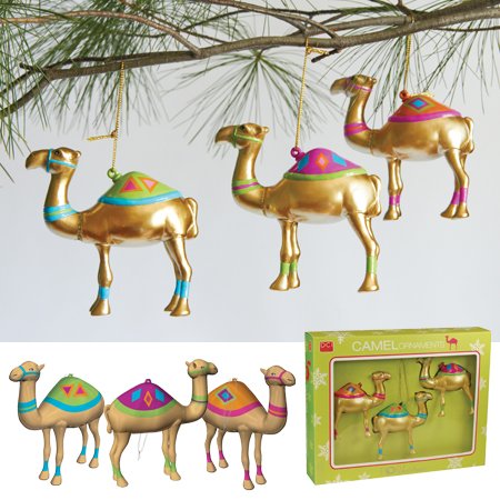 DCI Pop Christmas Camel Ornaments, Set of 3