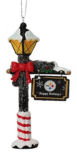 Pittsburgh Steelers Official NFL 5.7 inch x 3 inch Street Lamp Christmas Ornament