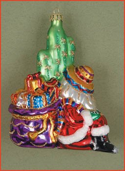 Margaret Cobane Glass Ornament – Siesta Santa