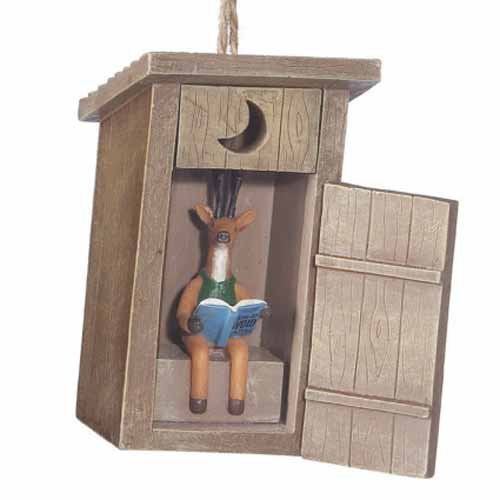 Midwest CBK Resin Outhouse Deer Inside Ornament