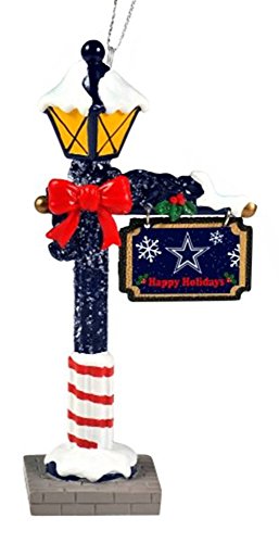 Dallas Cowboys Official NFL 5.7 inch x 3 inch Street Lamp Christmas Ornament