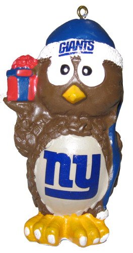 New York Giants NFL Football Holiday Owl Christmas Ornament