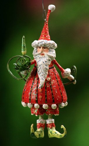 Patience Brewster Mini Dashing Santa Ornament