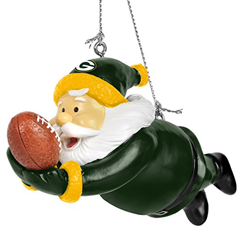 TEAM BEANS FOREVER COLLECTIBLES ACTION SANTA ORNAMENT PACKERS