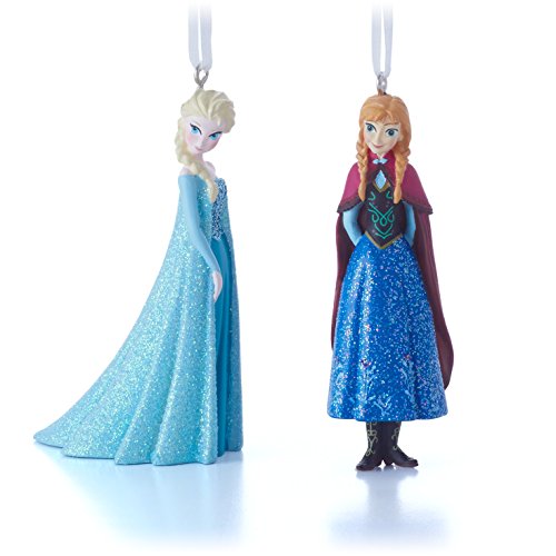 Hallmark Disney Elsa and Anna Christmas Ornaments, Set of 2