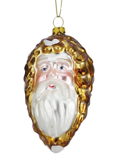 Martha Stewart 4.5″ Santa Pine Cone Christmas Ornament – Glass