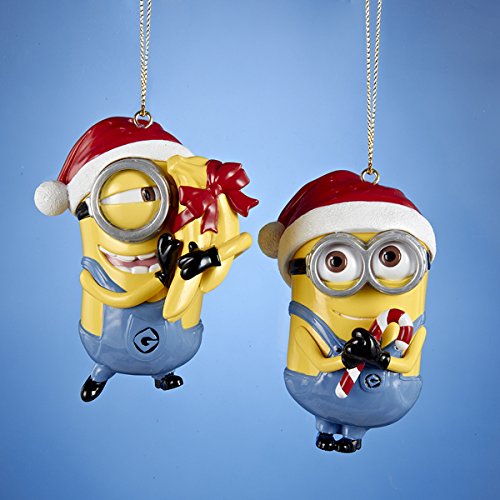 3.5″ Despicable Me Dave & Carl Blow Mold Ornaments 2/asstd.