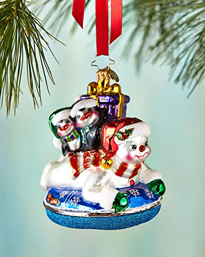 Christopher Radko Snowday Glass Christmas Ornament 2014