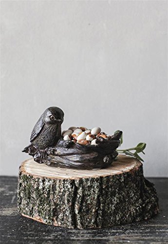 Resin Mama Bird in Nest Tealight Holder – Decorative Candle Holder Ornament Home Decor