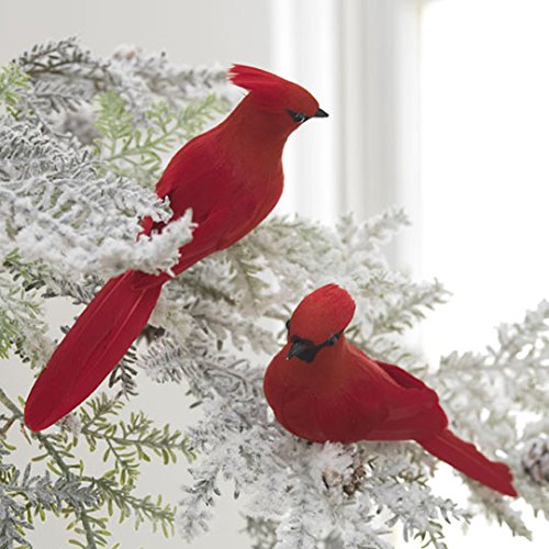 RAZ Imports – 7″ Clip-On Cardinal Ornaments – Set of 2