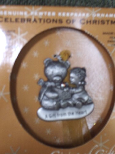 Celebrations of Christmas Pewter Keepsake Ornament “A Gift From the Heart” By Gloria Duchin, Inc