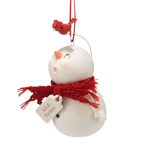 Department 56 Snow Pinions All a Twitter Ornament, 4-Inch