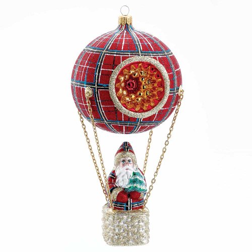 David Strand Kurt Adler Glass High Rise Stewart Ornament, 8.7-Inch