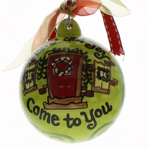 Glory Haus Love and Joy Ball Ornament, 4 by 4-Inch