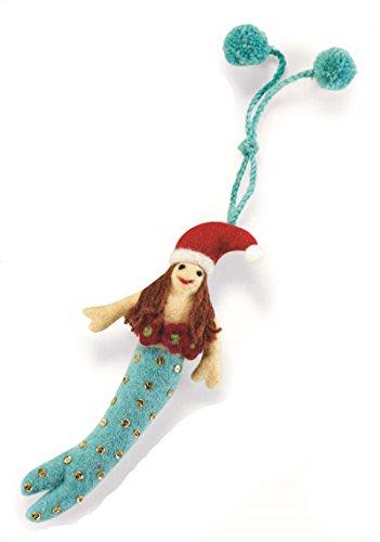 Mud Pie Holiday Sea Christmas Collection Felt Sea Ornament (Mermaid)