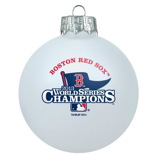 Boston Red Sox 2013 World Series Champs MLB Christmas Ornament-WHITE