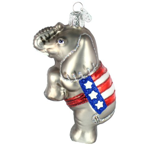 Old World Christmas Glass Ornament – Republican Elephant