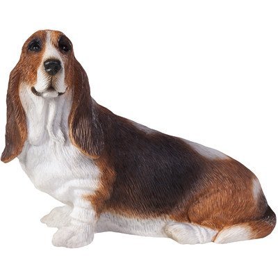 Sandicast Basset Hound with Santa Hat Christmas Ornament