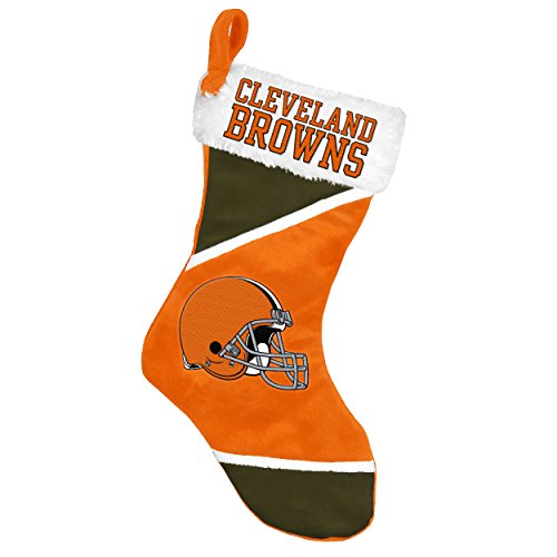 2014 NFL Football Team Logo Colorblock Holiday Stocking (Cleveland Browns)