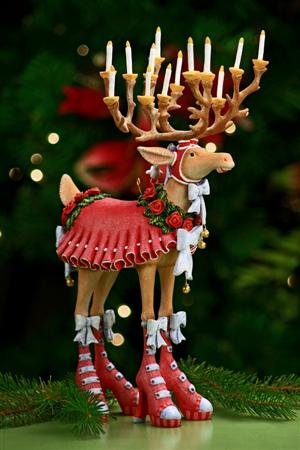 7″ Patience Brewster Krinkles Dashaway Donner Reindeer Christmas Ornament