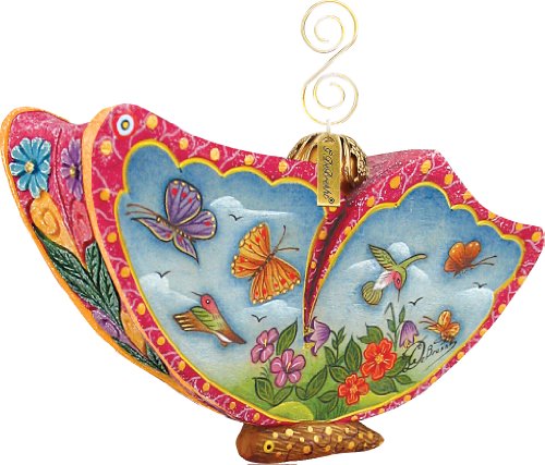 G. Debrekht Butterfly Sonat a Ornament, 2-1/2-Inch Tall, Also Functions as a Swivel Box, When Opened Reads May Each New Day Refresh Your Spirit