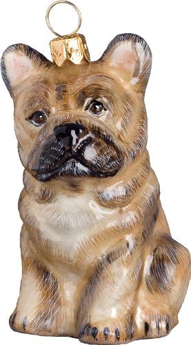 The Pet Set Blown Glass European Dog Ornament By Joy To The World Collectibles – Tan French Bulldog